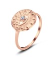 Circle CZ Eye Silver Ring NSR-3301